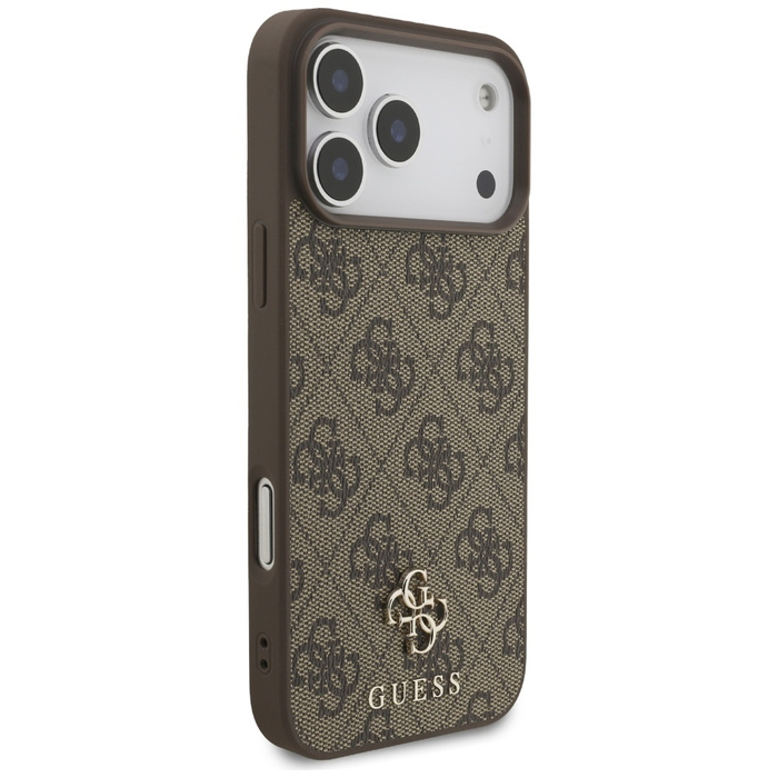 Etui Guess 4G Small Classic Logo MagSafe do iPhone 17 Pro Max brązowy
