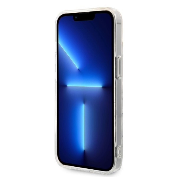 Zestaw Etui Guess Case+ Charger iPhone 14 Plus 6,7" biały/white hard case Marble MagSafe