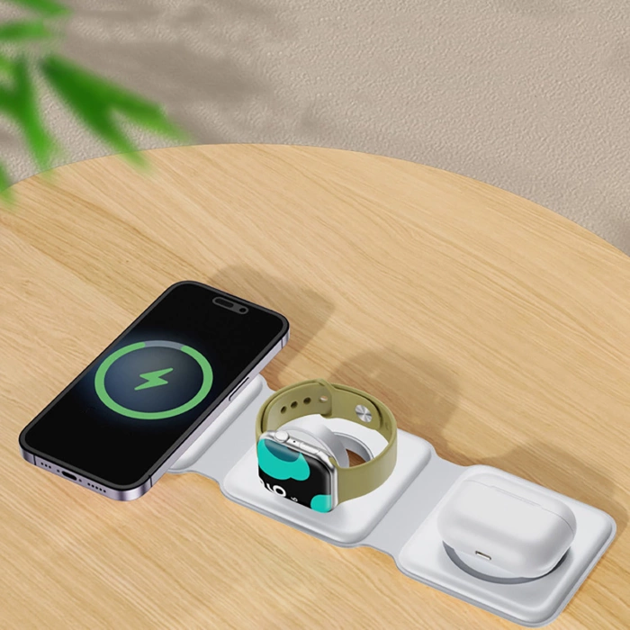 Ładowarka indukcyjna 3w1 Dudao A11N 15W - biała