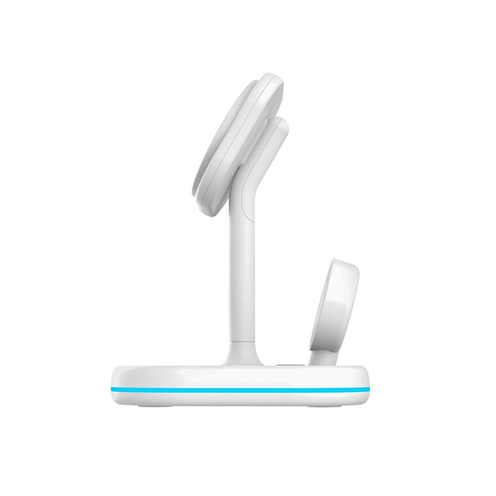ŁADOWARKA TECH-PROTECT QI15W-A27 3IN1 MAGNETIC MAGSAFE WIRELESS CHARGER WHITE
