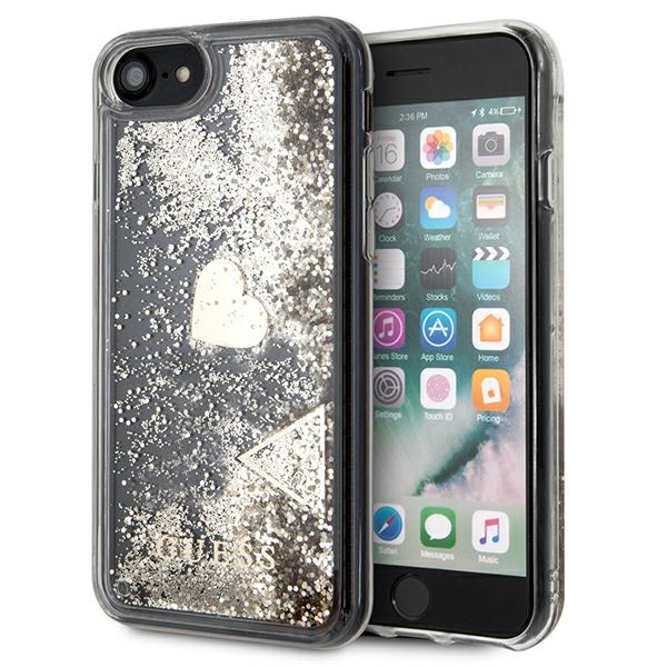 Etui GUESS Apple iPhone 7 8 SE 2020 SE 2022 Glitter Charms Złoty Hardcase