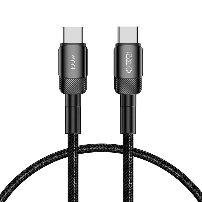 Tech-protect Ultraboost Evo USB-C Cable Pd100w/5a 50cm Black