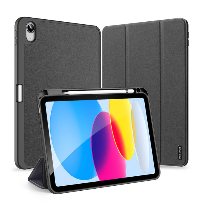 Dux Ducis Domo etui iPad 10.9'' 2022 (10 gen.) pokrowiec z miejscem na rysik Apple Pencil smart cover podstawka czarne