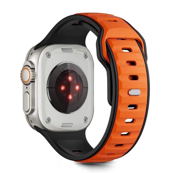 TECH-PROTECT ICONBAND LINE APPLE WATCH 8 / 9 / 10 / 11 / SE / ULTRA (44 / 45 / 46 / 49 MM) BLACK/ORANGE
