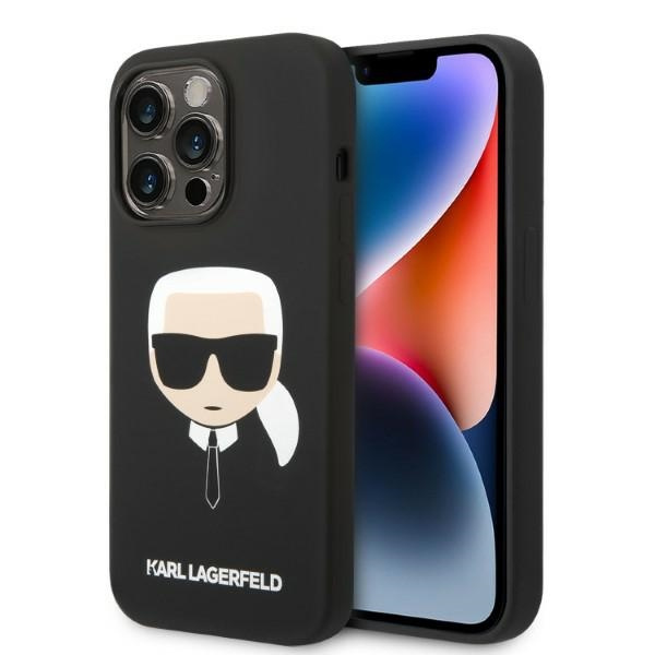 Etui KARL LAGERFELD Apple iPhone 14 Pro Max Silicone Karl`s Head Magsafe Czarny Hardcase