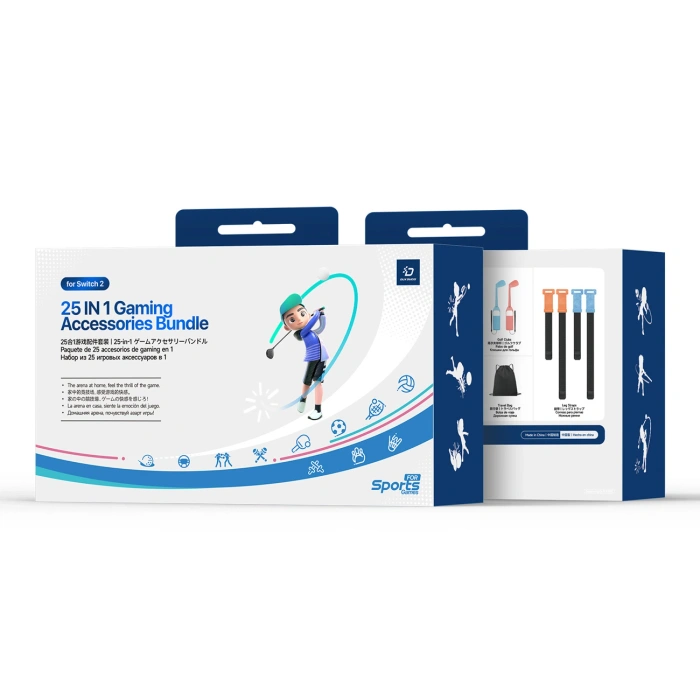 Zestaw akcesoriów Dux Ducis 25w1 do Nintendo Switch 2 do gier sportowych z torbą - wielokolorowy