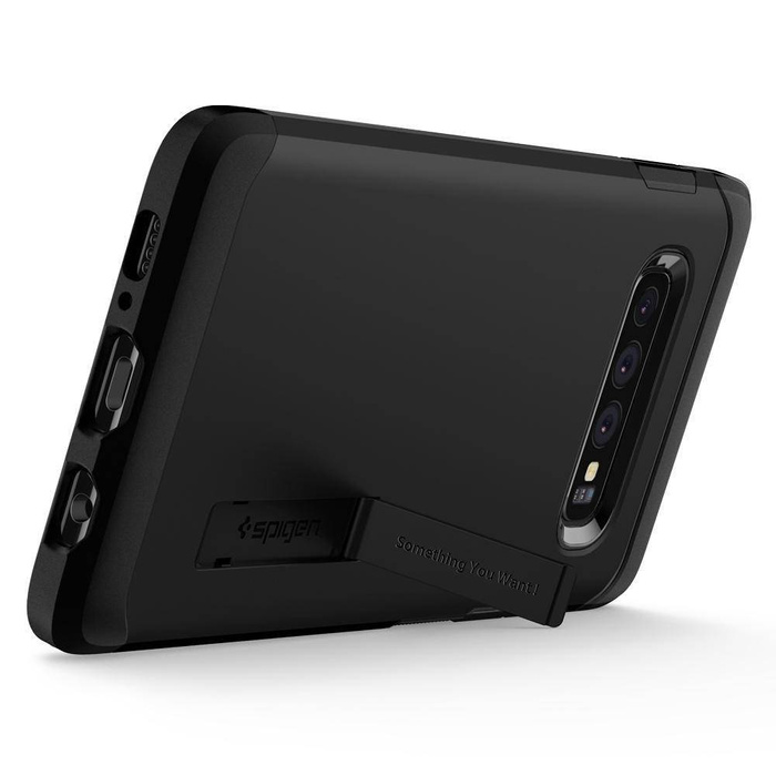 Etui Spigen Galaxy S10 Tough Armor Czarne Case Samsung