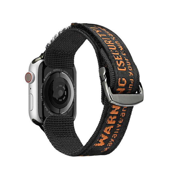 Pasek Dux Ducis Strap (Outdoor  Version) pasek Apple Watch Ultra, SE, 8, 7, 6, 5, 4, 3, 2, 1 (49, 45, 44, 42  mm) nylonowa opaska bransoleta czarno-pomarańczowy