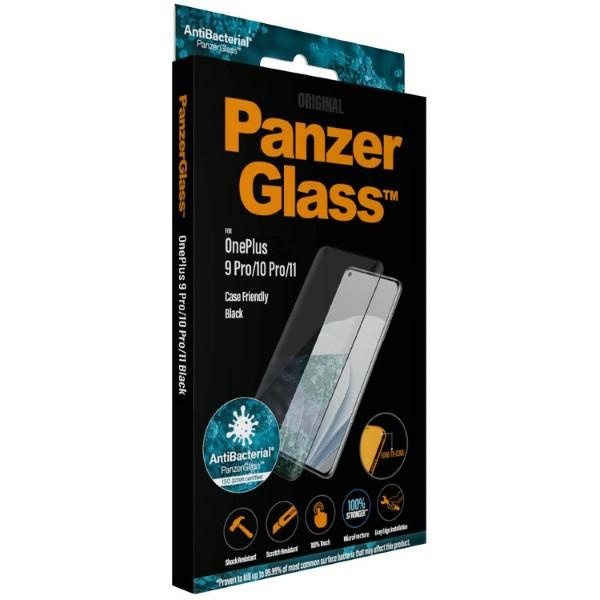 PanzerGlass E2E MicroFracture OnePlus 9 Pro Case Friendly czarny/black Antibacterial