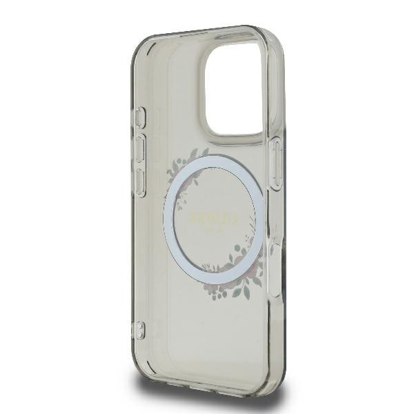 Etui Guess iPhone 16 Pro 6.3" czarny/black hardcase IML Flowers Wreath MagSafe