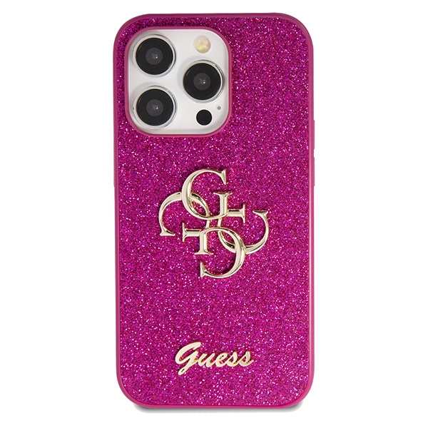 Etui Guess GUHCP15XHG4SGU iPhone 15 Pro Max 6.7" fioletowy/purple hardcase Glitter Script Big 4G Case