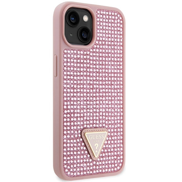 Etui Guess GUHCP14MHDGTPP iPhone 14 Plus 6.7" różowy/pink hardcase Rhinestone Triangle Case