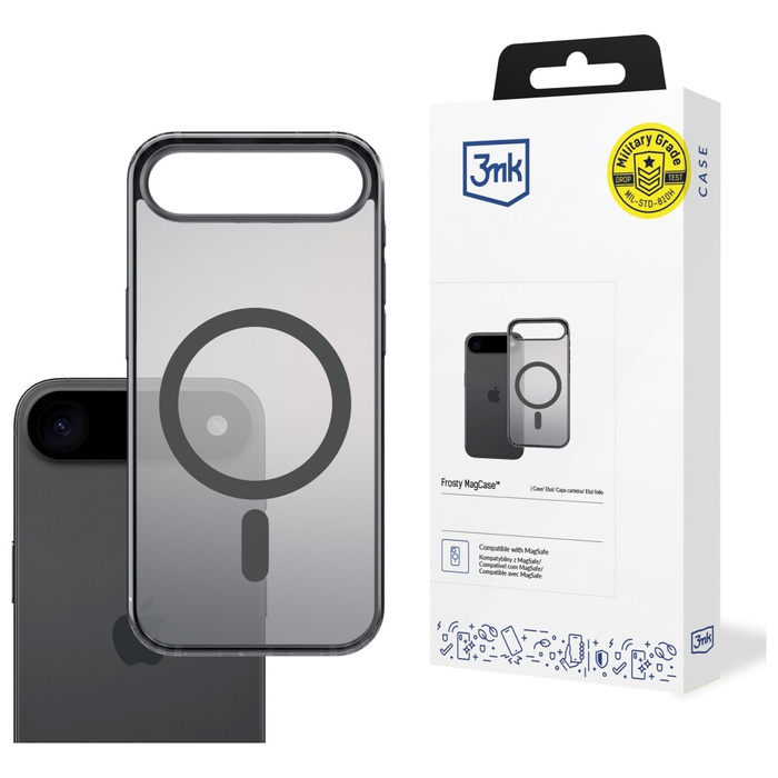 Etui 3MK Frosty MagCase do Apple iPhone  17 Air czarny