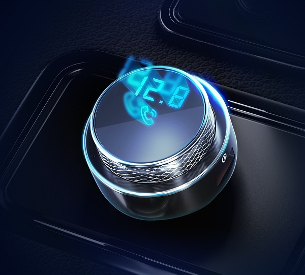 3MK HyperCar Chager Transmiter FM +ładowarka samochodowa - 2xUSB-A + 1 czytnik kart TF + Bluetooth