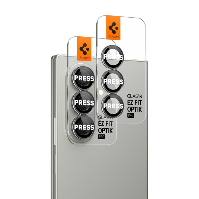 OSŁONA APARATU SPIGEN SAMSUNG GALAXY Z FOLD 7 OPTIK PRO HD GLAS.TR ”EZ FIT” CAMERA PROTECTOR 2-PACK CZARNA
