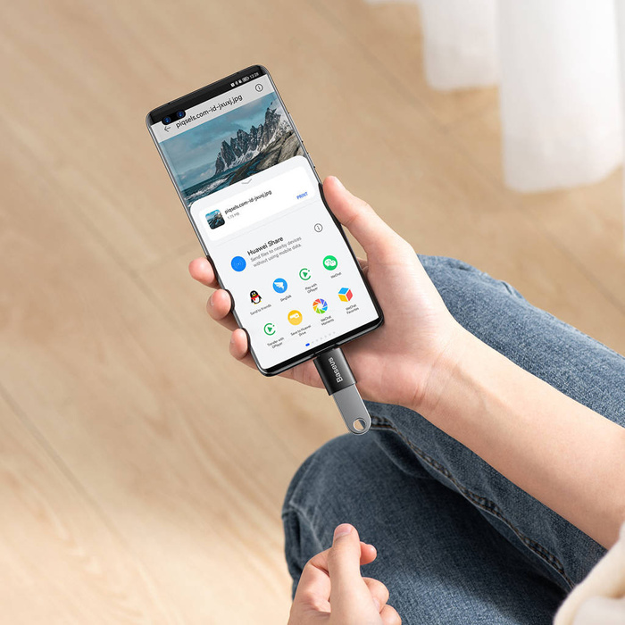 Baseus Ingenuity Series Mini OTG Adaptor Type-C to USB-A 3.1 Black