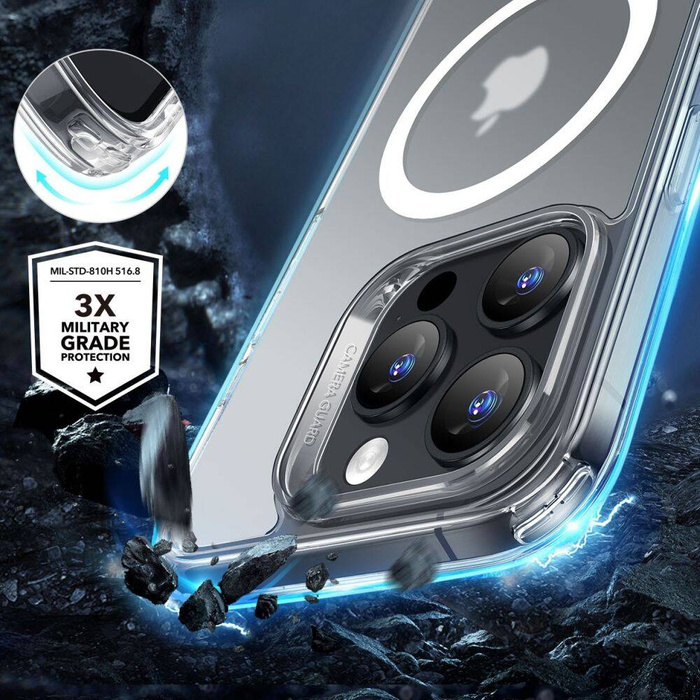 Etui Esr Classic Hybrid Halolock Magsafe & Tempered Glass iPhone 16 Pro Max Frosted Clear