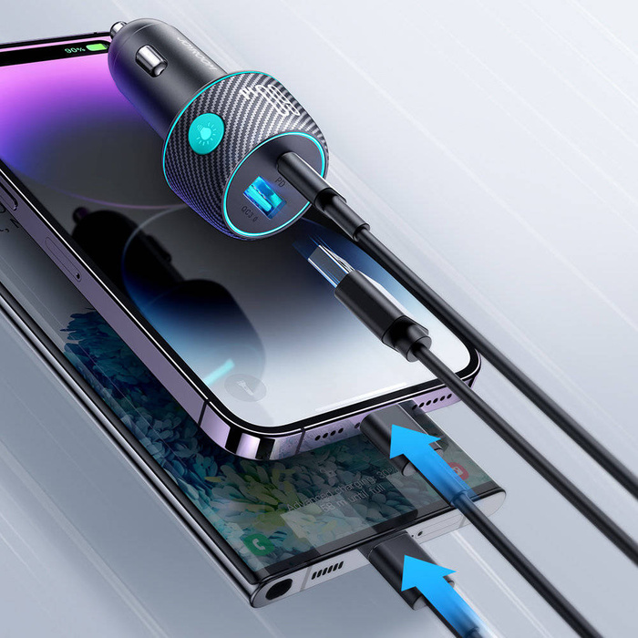 Ładowarka samochodowa 60W USB-C USB-A Joyroom JR-CCN01 | czarna