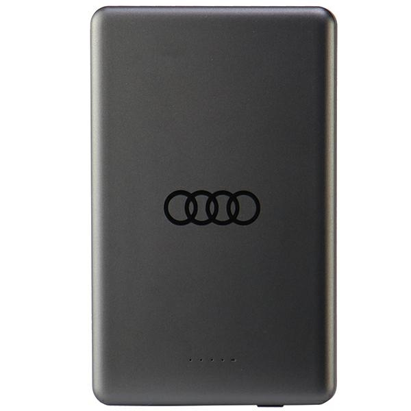 Audi Powerbank indukcyjny 15W 5000mAh szary/grey Big Logo MagSafe AU-MWPB5000-GT/D1-GY