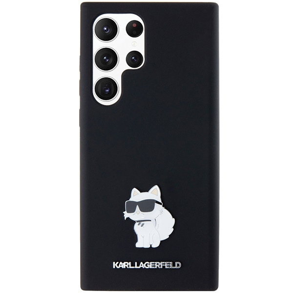 Etui Karl Lagerfeld KLHCS24LSMHCNPK S24 Ultra S928 czarny/black hardcase Silicone Choupette Metal Pin