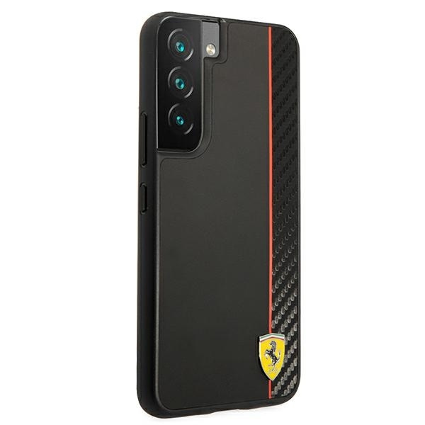 Etui FERRARI Samsung Galaxy S22 On Track Carbon Stripe Czarny Hardcase