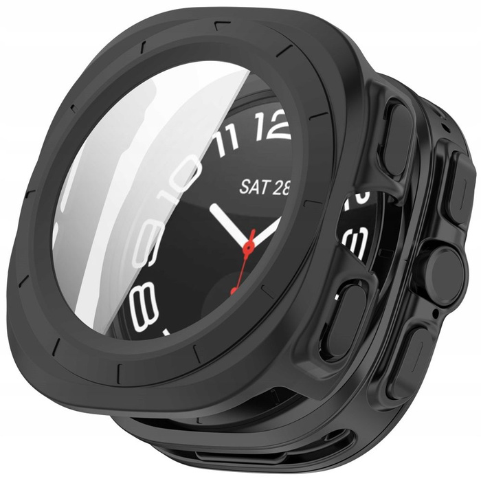 ETUI TECH-PROTECT SAMSUNG GALAXY WATCH ULTRA 2024 / 2025 (47 MM) DEFENSE CZARNE