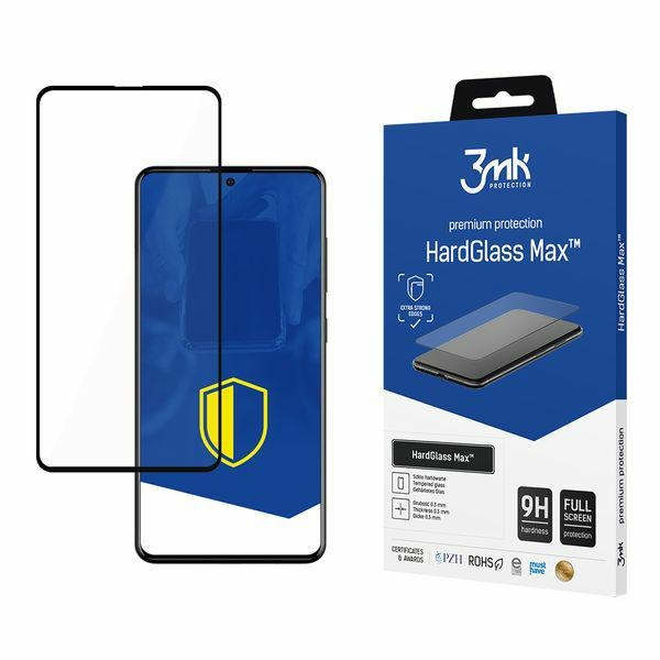 Szkło Hartowane 3MK Samsung Galaxy A51 FullScreen Czarny HardGlass Max