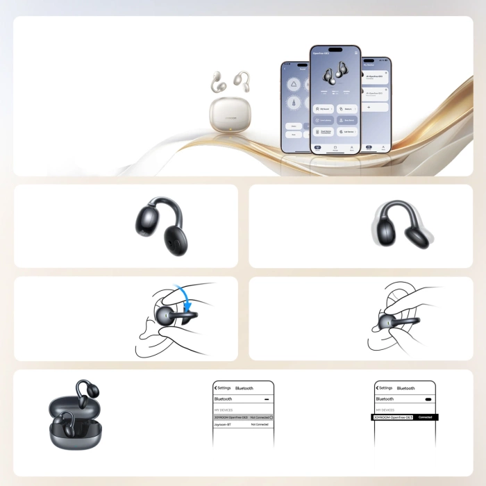 Słuchawki bezprzewodowe Joyroom Openfree JR-OE3 TWS douszne - czarne