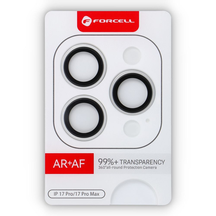 Szkło hartowane na aparat do iPhone 17 Pro/17 Pro Max Forcell Premium srebrne