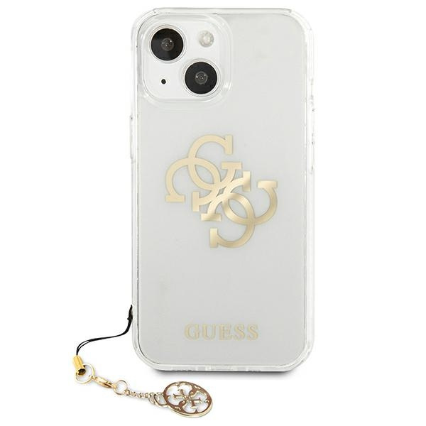 Etui GUESS Apple iPhone 13 Mini 4G Gold Charms Collection Bezbarwny Hardcase