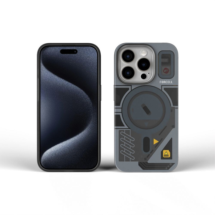Etui na iPhone 16 Forcell F-Protect Levels Dual Layer 4D technology zgodny z MagSafe Military Drop-Test cyber grey