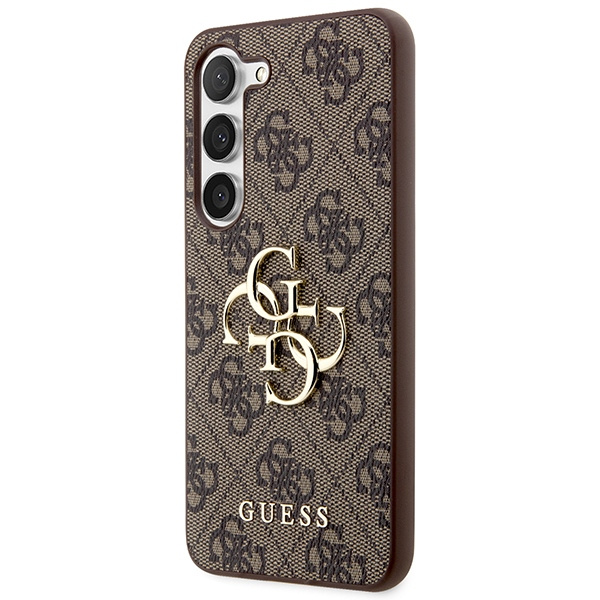Etui Guess GUHCS23S4GMGBR S23 S911 brązowy/brown hardcase 4G Big Metal Logo Case