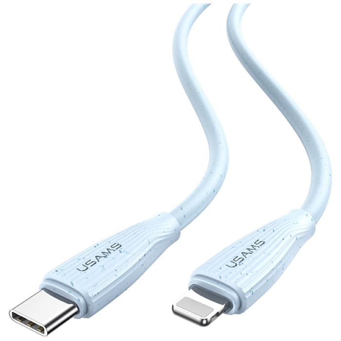 Kabel USAMS Green Series SJ717 30W USB-C do Lightning 1m niebieski