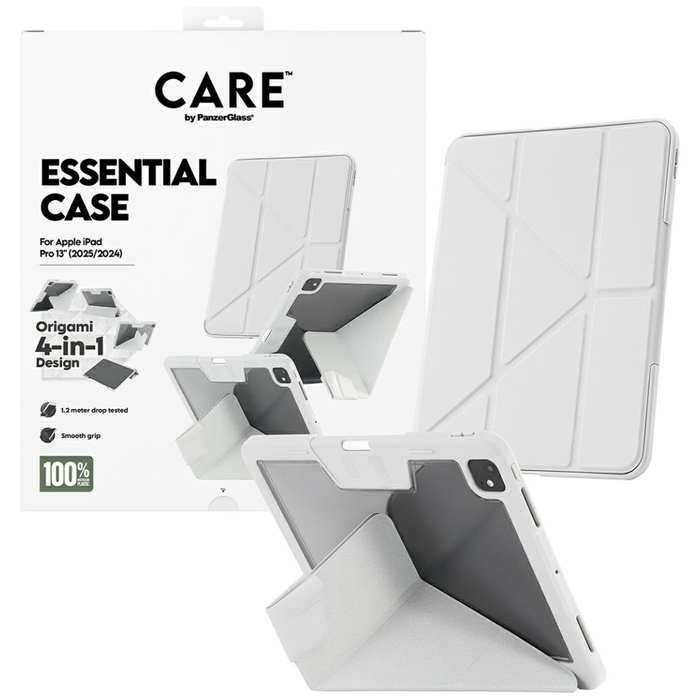 Etui Care by PanzerGlass Y fold do iPad  Pro 13" (2025/2024) jasnoszary