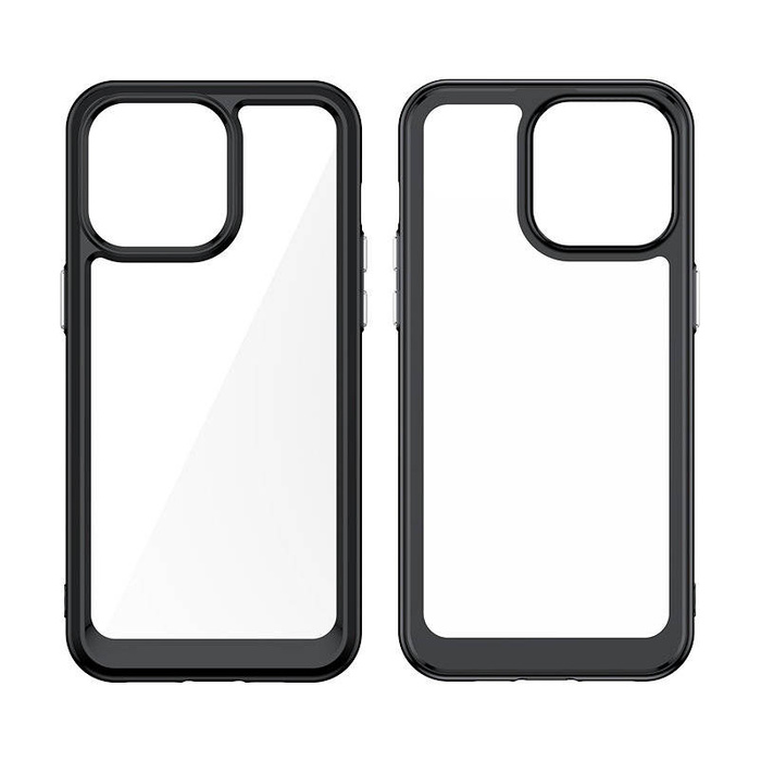Etui Wzmocnione etui z elastyczną ramką do iPhone 15 Pro Max Outer Space - niebieskie Case