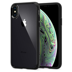 Spigen iPhone X XS Etui Ultra Hybrid Matte Black Czarne Case Apple