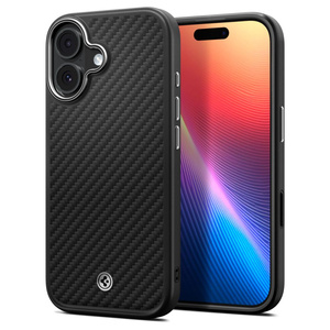 ETUI SPIGEN IPHONE 17 ENZO ARAMID ”T” MAG MAGSAFE BLACK/SILVER