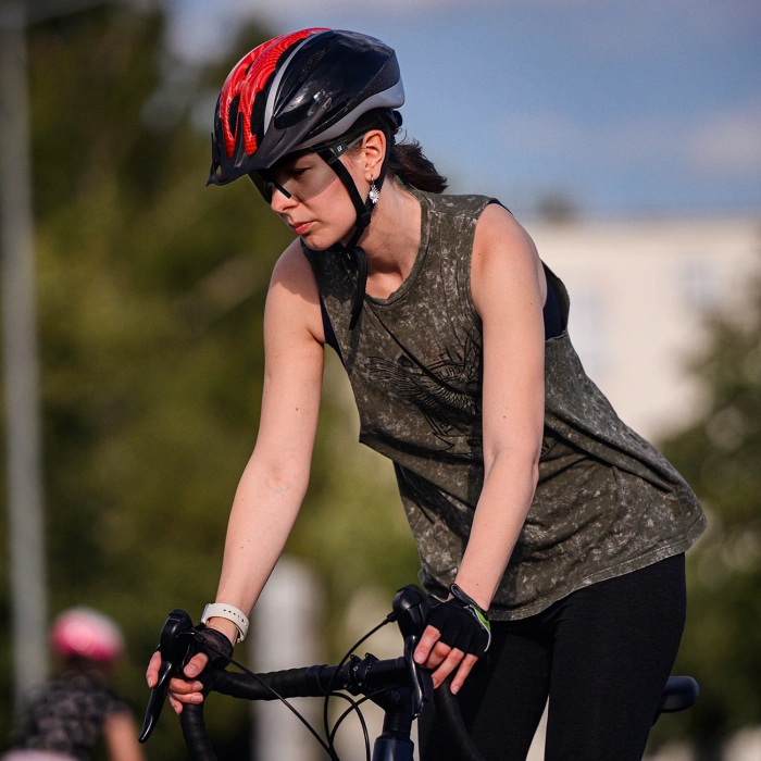 Okulary rowerowe Rockbros polaryzacyjne z ochroną UV i wkładką korekcyjną 14120008006 szare szkła - czarne