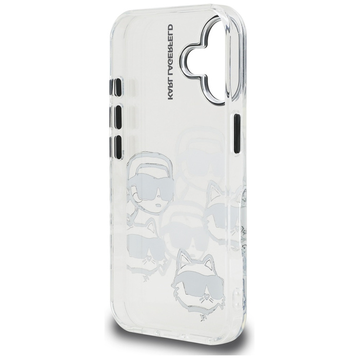 Etui Karl Lagerfeld iPhone 16 IML Multi K&C Head Pattern Przezroczysty