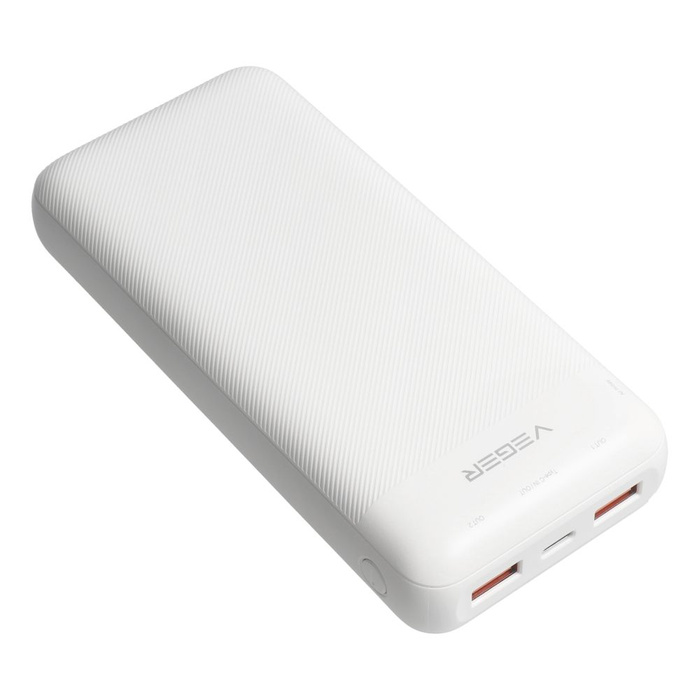 VEGER powerbank 20000 mAh PD QC3.0 2A 20W L20S (VP2039PD / W2039PD) biały