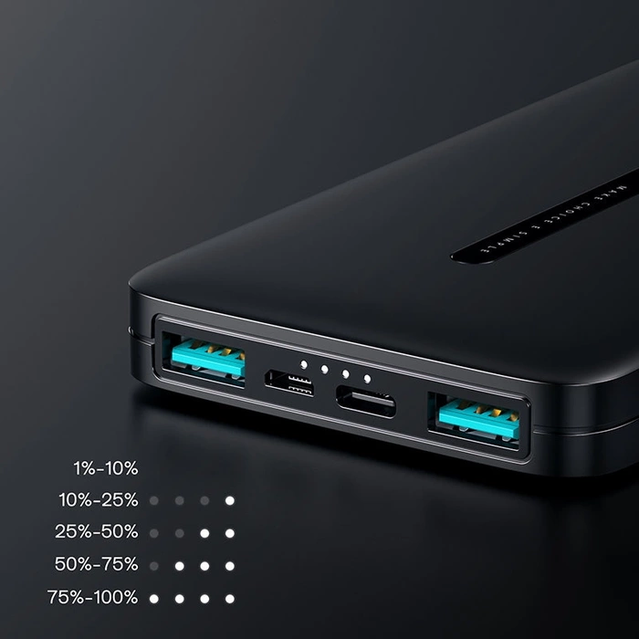 Joyroom powerbank 10000mAh 2,1A 2x USB czarny (JR-T012 black)