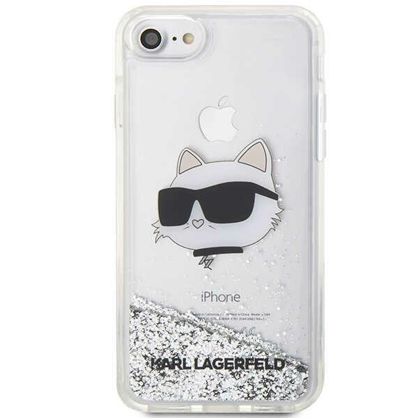 Etui Karl Lagerfeld KLHCI8LNCHCS iPhone 7/8/ SE 2020/2022 srebrny/silver hardcase Glitter Choupette Head Case