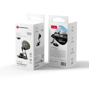 Uchwyt na telefon do samochodu magnetyczny Forcell F-Grip IronSecure do szyby / deski czarny
