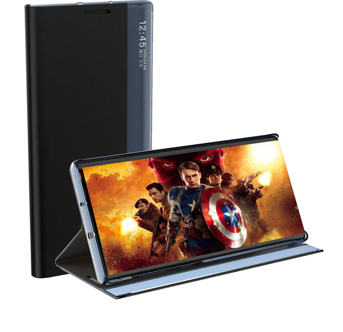 Etui New Sleep Case etui do Xiaomi Redmi 11A / Poco C55 / Redmi 12C pokrowiec z klapką podstawka czarne Case