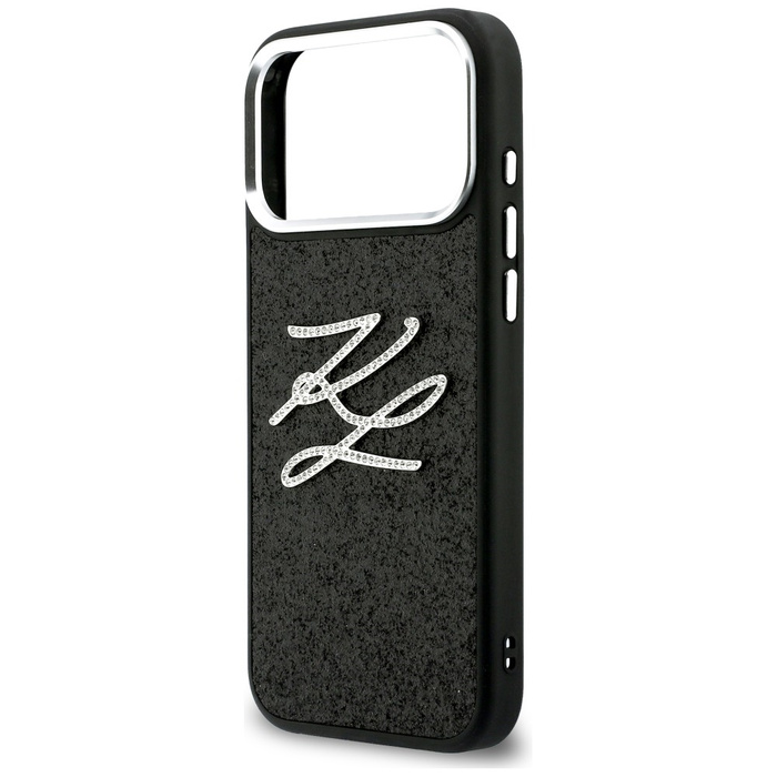 Etui Karl Lagerfeld IML Glitter KL       Diamond Logo do iPhone 17 Pro Max czarny