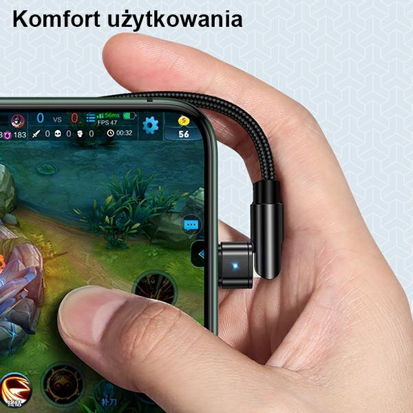 Kabel Pleciony USAMS USB Apple Lightning U60 Obrotowy 2A 1m Czarny