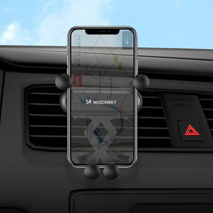 Wozinsky Gravity Car Mount grawitacyjny uchwyt samochodowy na kratkę wentylacyjną nawiew czarny (WCH-05)