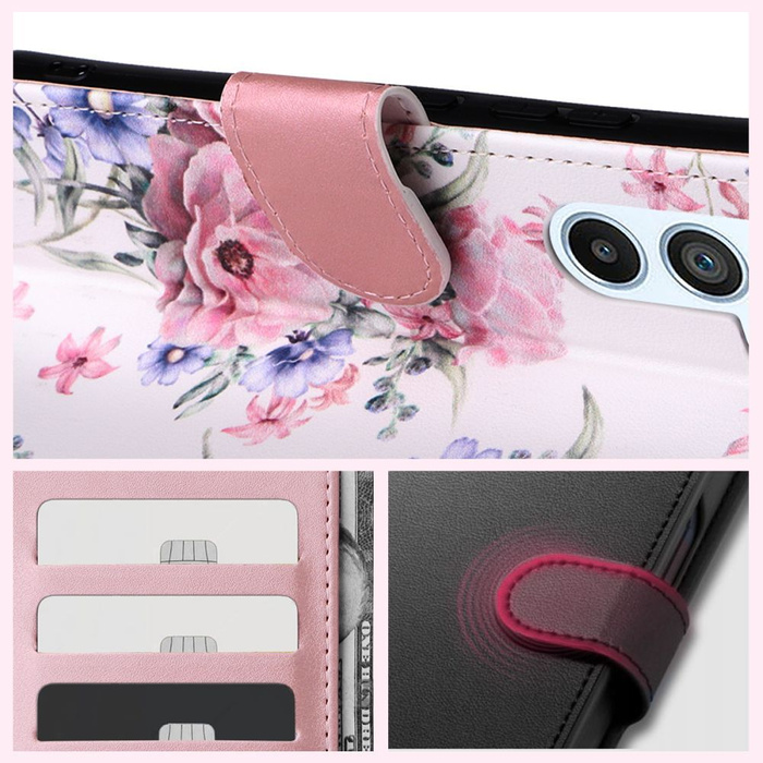 Etui Tech-Protect Wallet Xiaomi Redmi 12 Blossom Flower Case