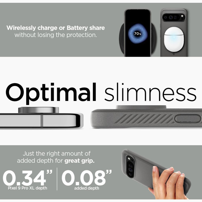 Etui SPIGEN RUGGED ARMOR GOOGLE PIXEL 9 PRO XL MARBLE GREY