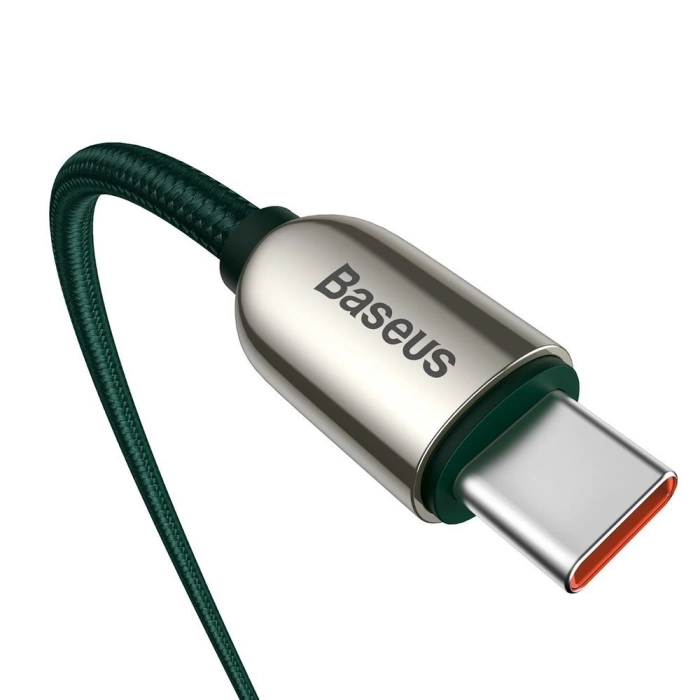 Kabel Baseus CATSK-B06 USB-C - USB-C PD 100W 5A 480Mb/s 1m - zielony